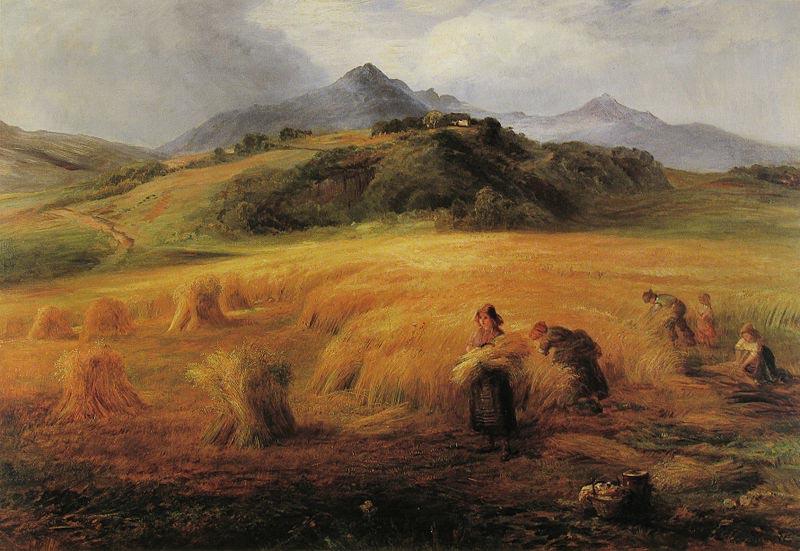John MacWhirter Harvesting in Arran oil painting picture